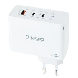 Tooq Cargador de Pared 100W con 2 Puertos USB-C PD y 1 Puerto USB-A QC